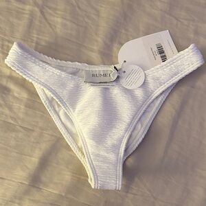 RUMER the label white Rosa bikini bottom